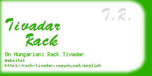 tivadar rack business card